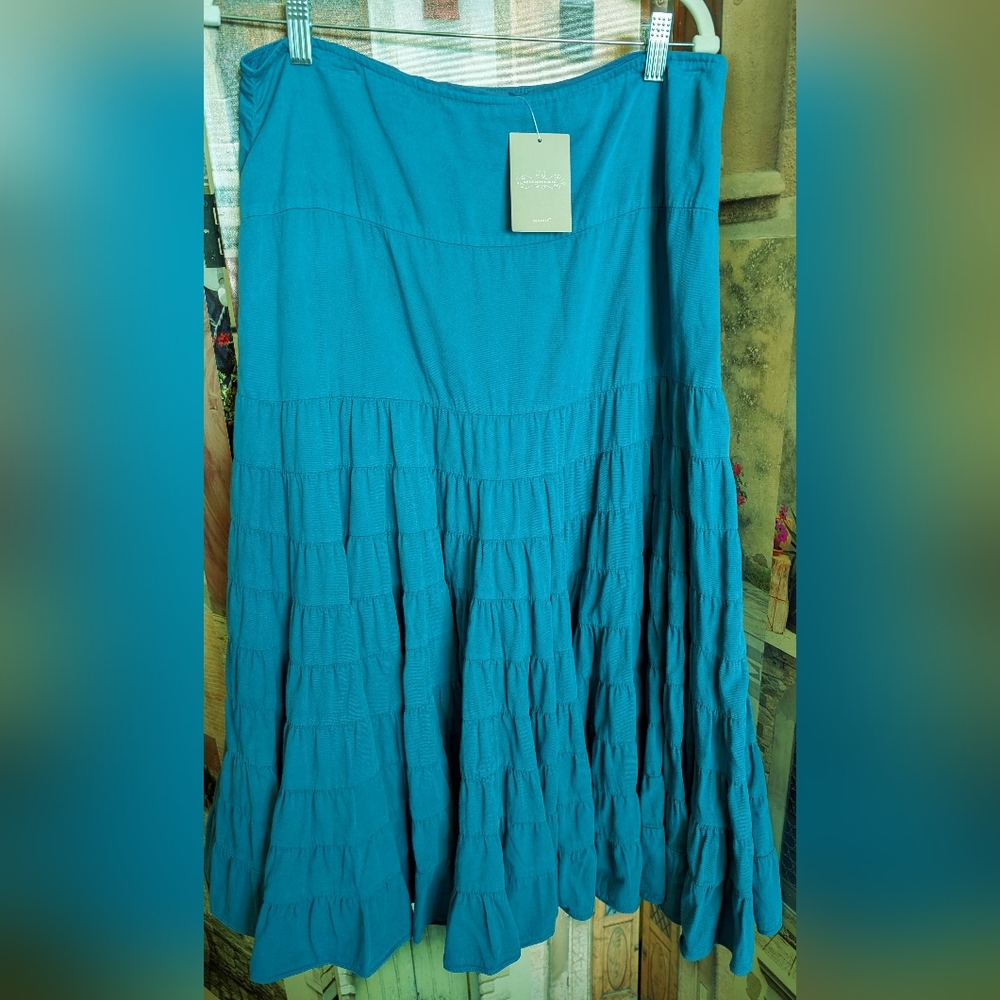 Blue Tiered Women's Skirt